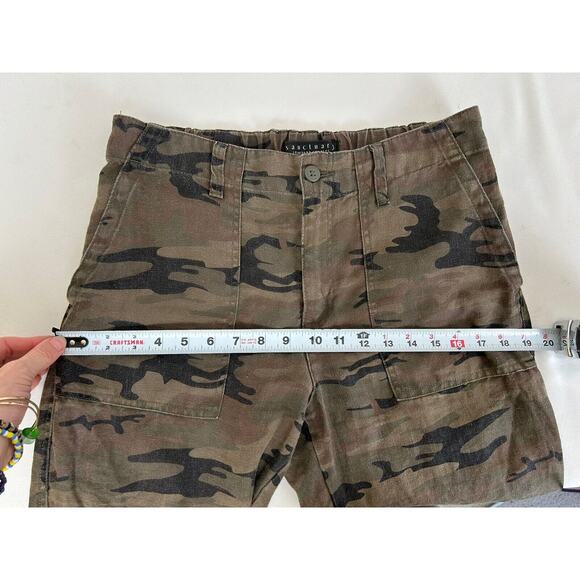 Sanctuary Standard Surplus sz 28 Cropped Camo Linen Pants Women's - Picture 9 of 11